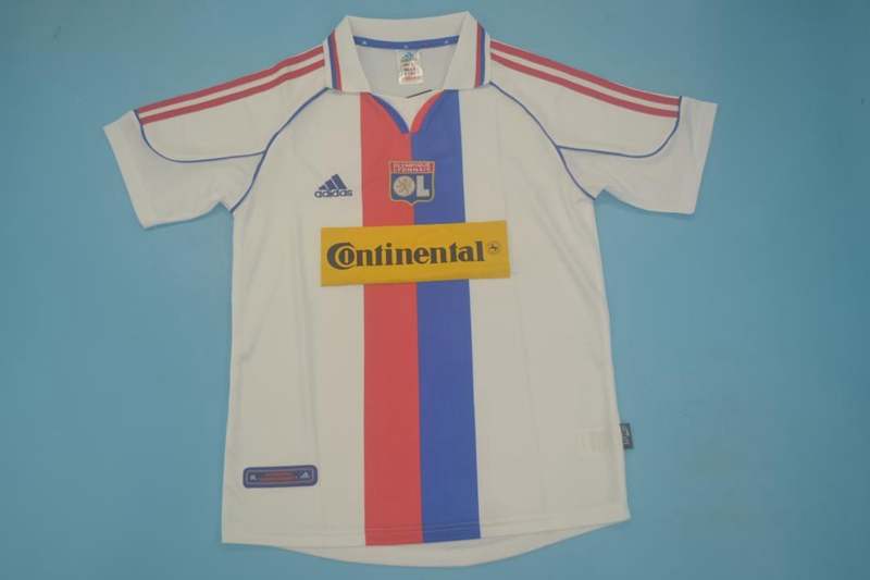 Thailand Quality(AAA) 2000/01 Lyon Home Retro Soccer Jersey