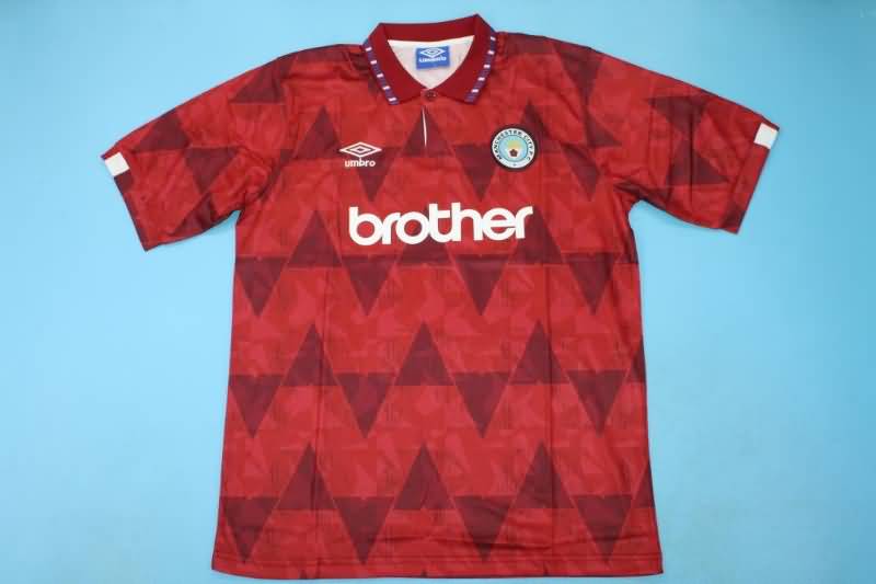 Thailand Quality(AAA) 1990/92 Manchester City Away Retro Soccer Jersey