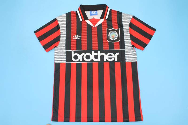 Thailand Quality(AAA) 1994/96 Manchester City Away Retro Soccer Jersey