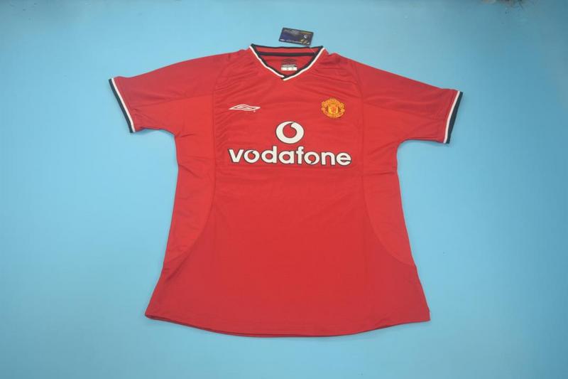 Thailand Quality(AAA) 2000/02 Manchester United Home Retro Soccer Jersey
