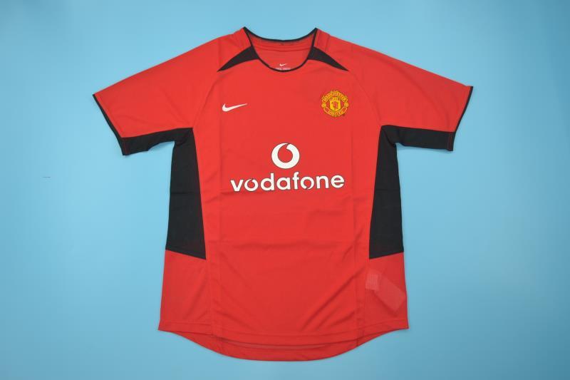 Thailand Quality(AAA) 2002/04 Manchester United Home Retro Soccer Jersey