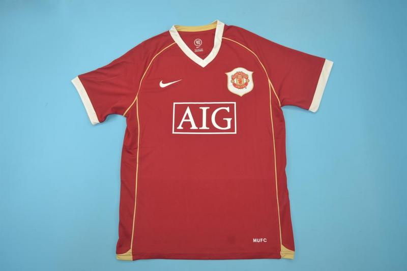 Thailand Quality(AAA) 2006/07 Manchester United Home Retro Soccer Jersey