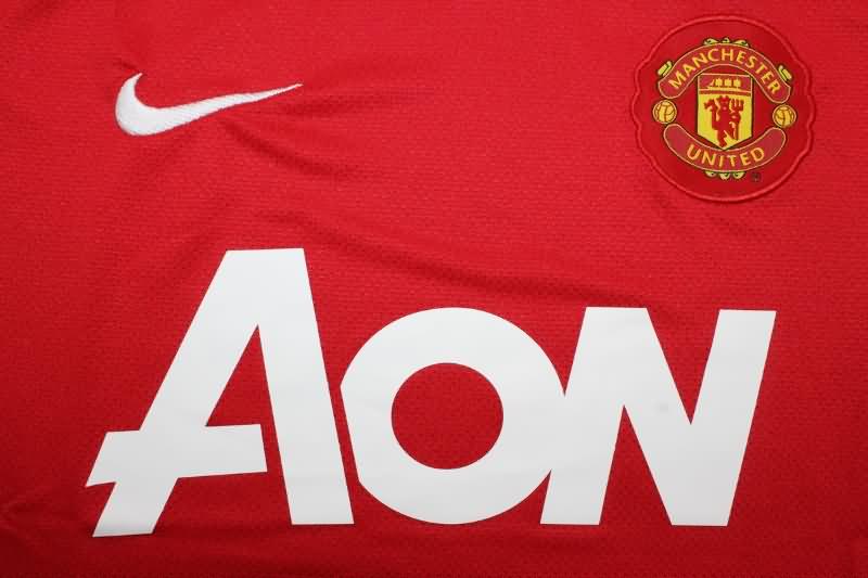 Thailand Quality(AAA) 2010/11 Manchester United Home Long Sleeve Retro Soccer Jersey