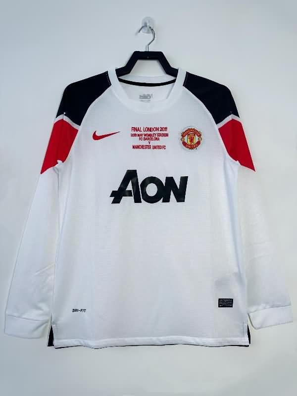 Thailand Quality(AAA) 2010/11 Manchester United Away Long Sleeve Final Soccer Jersey