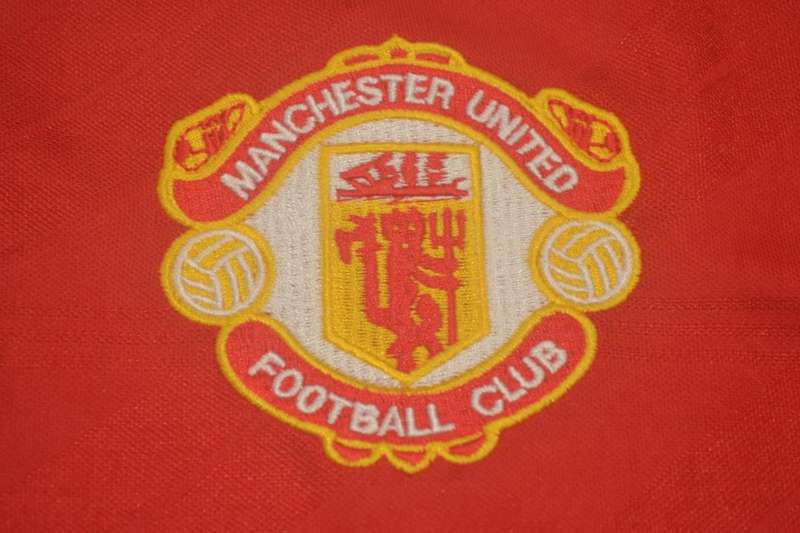 Thailand Quality(AAA) 1986/88 Manchester United Home Retro Jersey(L/S)