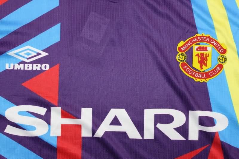 Thailand Quality(AAA) 1992/93 Manchester United GK Purples Long Retro Soccer Jersey