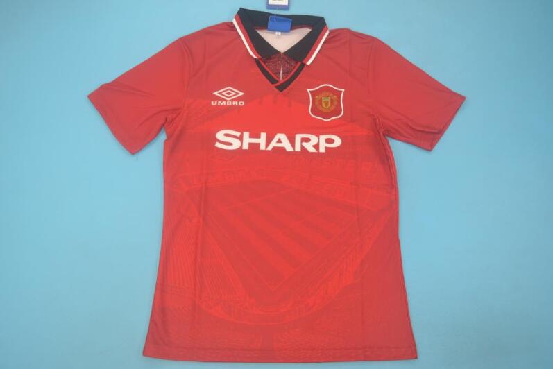 Thailand Quality(AAA) 1994/96 Manchester United Home Retro Soccer Jersey