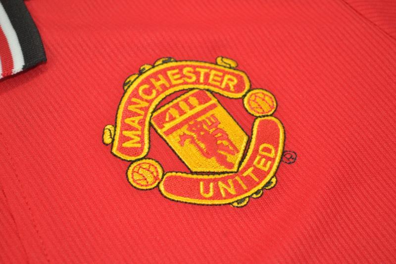 Thailand Quality(AAA) 1998/00 Manchester United Home Retro Soccer Jersey