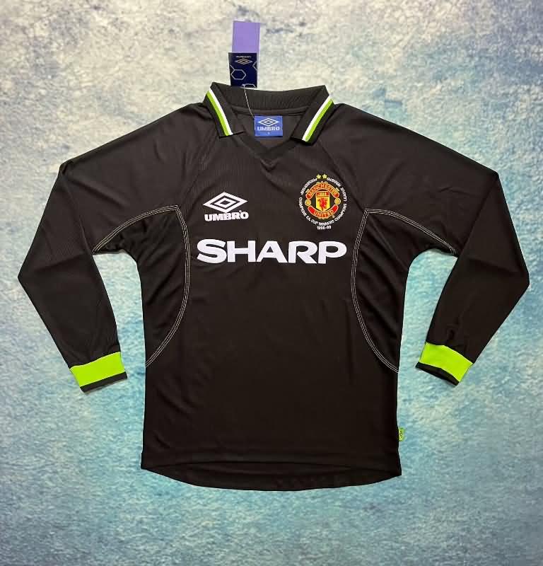 Thailand Quality(AAA) 1998/99 Manchester United Third Long Sleeve Retro Soccer Jersey