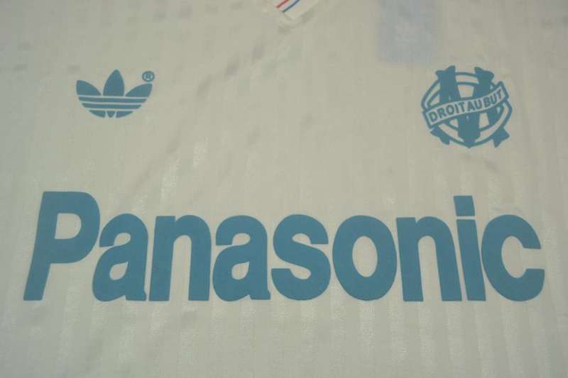 Thailand Quality(AAA) 1990/91 Marseilles Home Retro Soccer Jersey