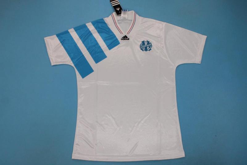 Thailand Quality(AAA) 1992/93 Marseilles Home Retro Soccer Jersey