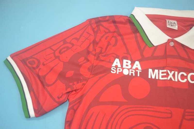 Thailand Quality(AAA) 1998 Mexico Red Retro soccer Jersey