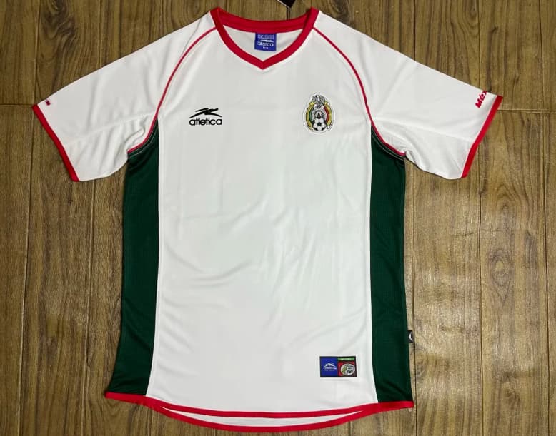 Thailand Quality(AAA) 2002 Mexico Away Retro Soccer Jersey Thailand Quality(AAA) 2002 Mexico Away Retro Soccer Jersey