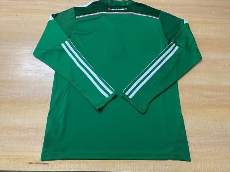 Thailand Quality(AAA) 2014 Mexico Home Long Sleeve Retro Soccer Jersey