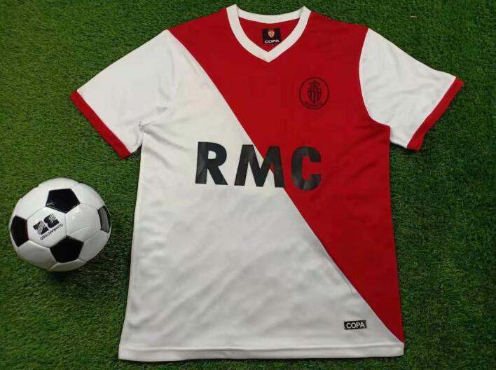 Thailand Quality(AAA) 1977/82 Monaco Retro Home Soccer Jersey
