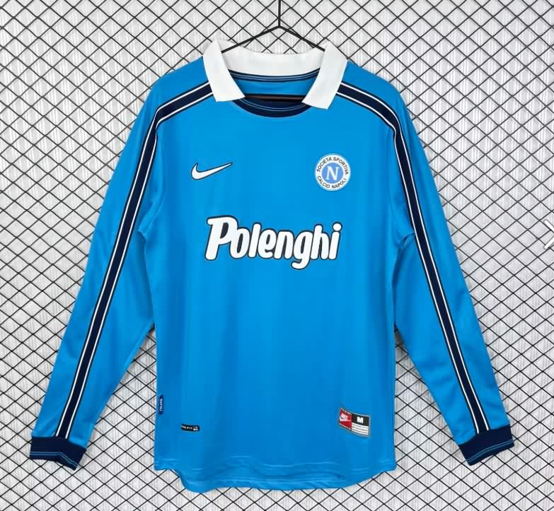 Thailand Quality(AAA) 1998/99 Napoli Home Retro Long Sleeve Soccer Jersey Thailand Quality(AAA) 1998/99 Napoli Home Retro Long Sleeve Soccer Jersey