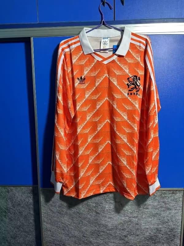 Thailand Quality(AAA) 1988 Netherlands Home Retro Long Sleeve Soccer Jersey