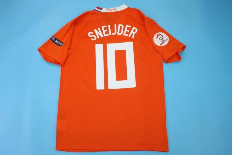 Thailand Quality(AAA) 2008 Netherlands Home Retro Soccer Jersey