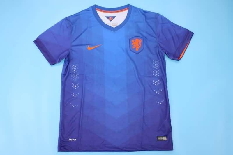 Thailand Quality(AAA) 2014 Netherlands Away Retro Soccer Jersey