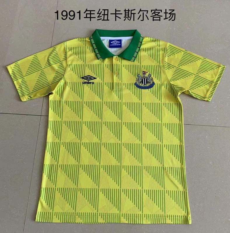 Thailand Quality(AAA) 1991/93 Newcastle United Away Retro Soccer Jersey