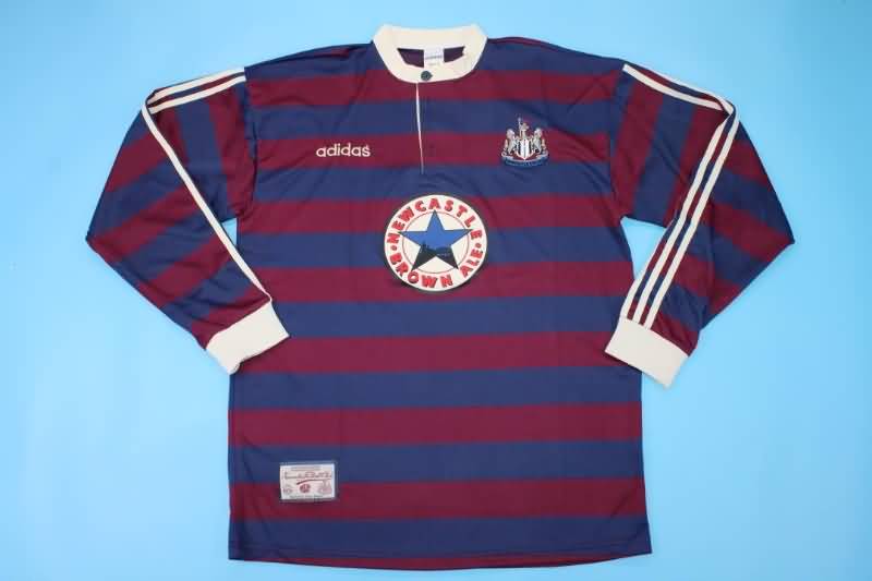 Thailand Quality(AAA) 1995/96 Newcastle United Away Long Retro Soccer Jersey