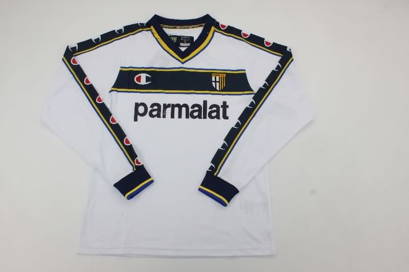 Thailand Quality(AAA) 2002/03 Parma Away Retro Long Sleeve Soccer Jersey Thailand Quality(AAA) 2002/03 Parma Away Retro Long Sleeve Soccer Jersey