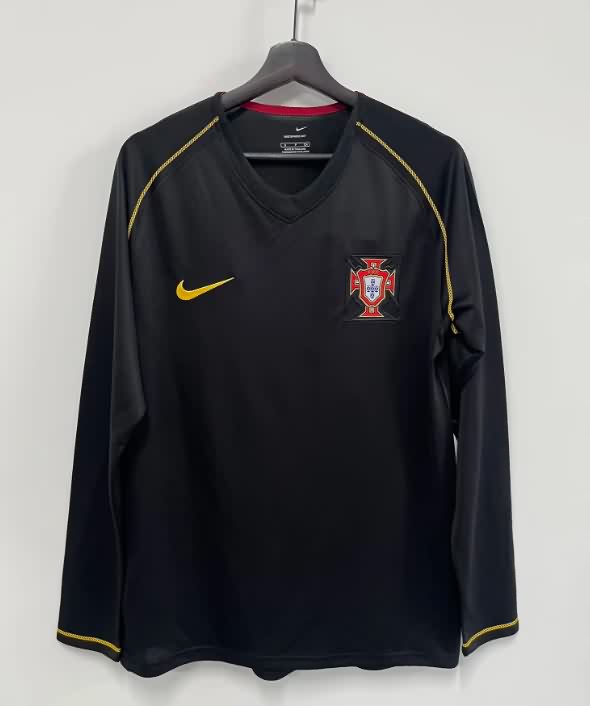 Thailand Quality(AAA) 2006 Portugal Away Long Sleeve Retro Soccer Jersey Thailand Quality(AAA) 2006 Portugal Away Long Sleeve Retro Soccer Jersey
