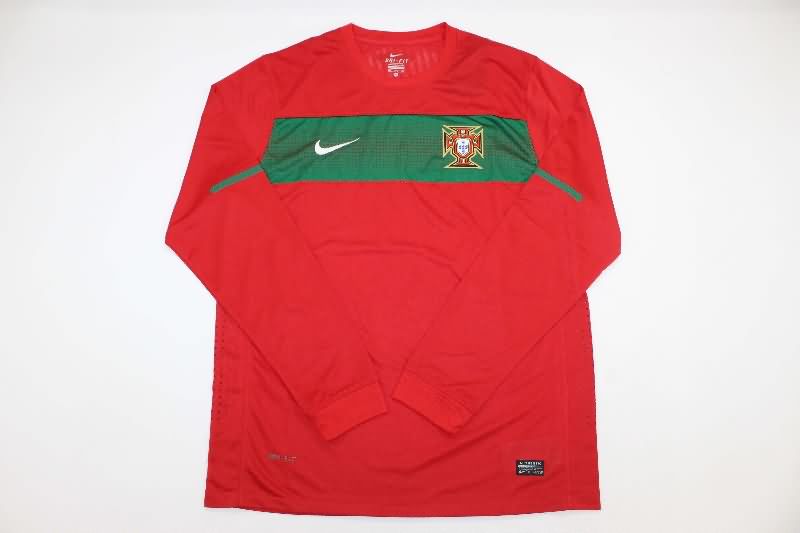 Thailand Quality(AAA) 2010 Portugal Home Long Sleeve Retro Soccer Jersey (Player) Thailand Quality(AAA) 2010 Portugal Home Long Sleeve Retro Soccer Jersey (Player)