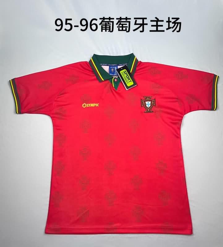 Thailand Quality(AAA) 1995/96 Portugal Home Retro Soccer Jersey