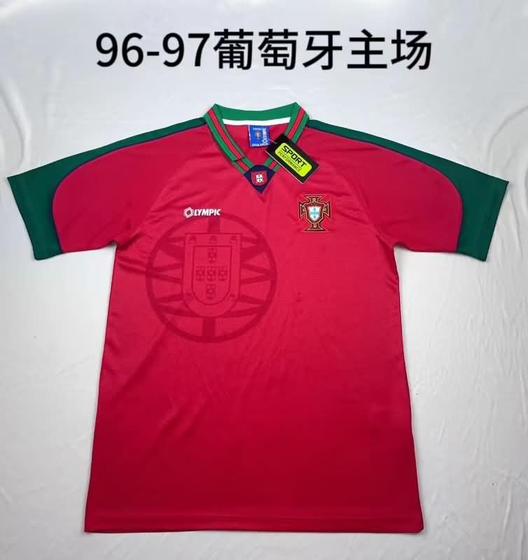 Thailand Quality(AAA) 1996/97 Portugal Home Retro Soccer Jersey