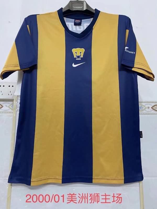 Thailand Quality(AAA) 2000/01 Pumas UNAM Home Retro Soccer Jersey