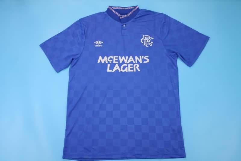 Thailand Quality(AAA) 1987/90 Rangers Home Retro Soccer Jersey