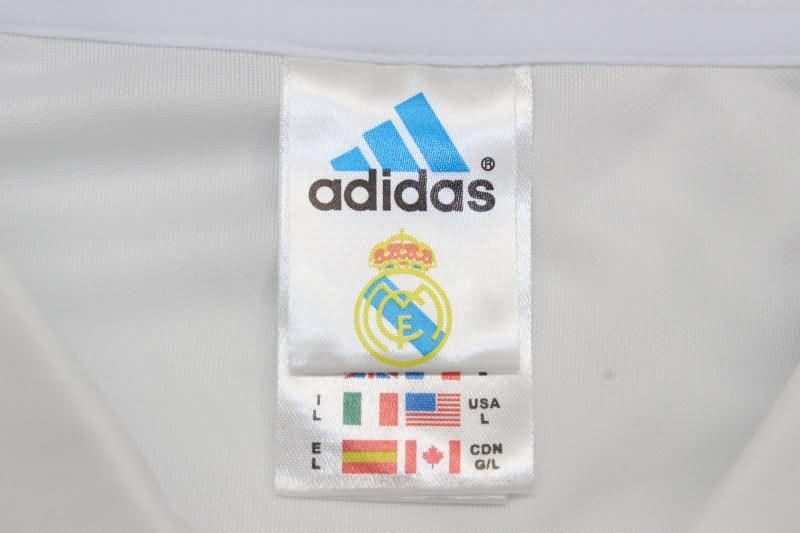 Thailand Quality(AAA) 2002/03 Real Madrid Home Long Sleeve Retro Soccer Jersey