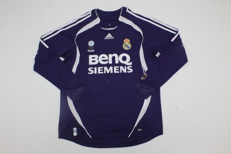 Thailand Quality(AAA) 2006/07 Real Madrid Third Long Sleeve Retro Soccer Jersey