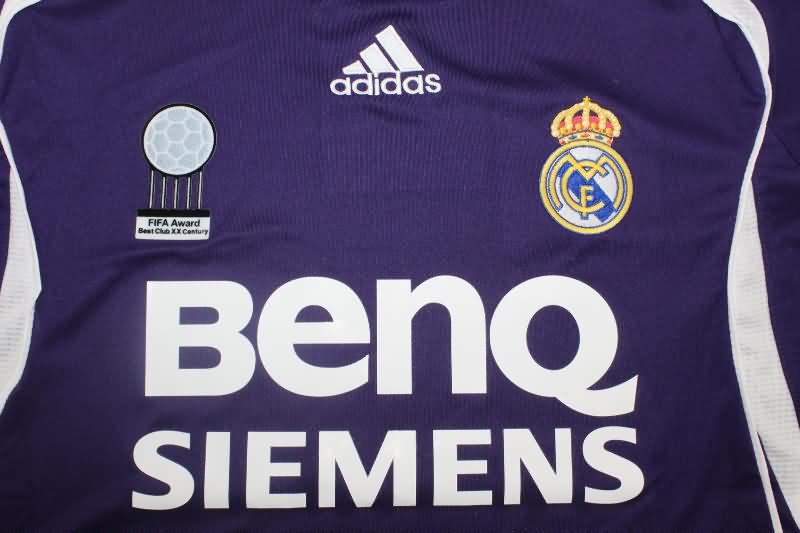 Thailand Quality(AAA) 2006/07 Real Madrid Third Long Sleeve Retro Soccer Jersey