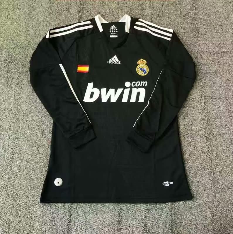 Thailand Quality(AAA) 2008/09 Real Madrid Away Long Sleeve Retro Soccer Jersey