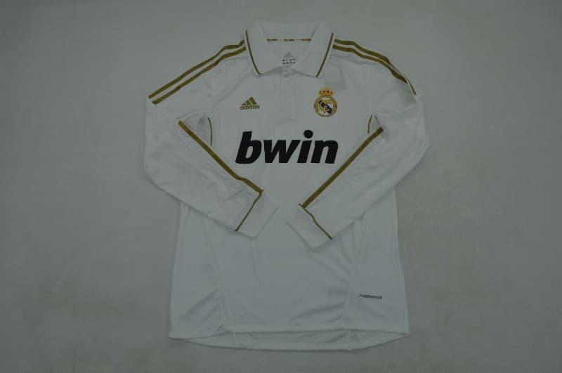 Thailand Quality(AAA) 2011/12 Real Madrid Home Retro Long Sleeve Soccer Jersey (Player) Thailand Quality(AAA) 2011/12 Real Madrid Home Retro Long Sleeve Soccer Jersey (Player)