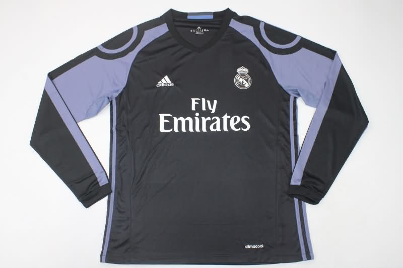 Thailand Quality(AAA) 2016/17 Real Madrid Third Retro Soccer Jersey(L/S)