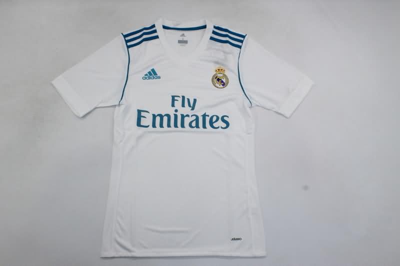 Thailand Quality(AAA) 2017/18 Real Madrid Home Retro Soccer Jersey(Player)