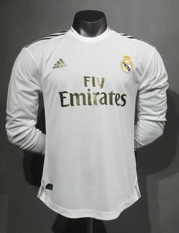 Thailand Quality(AAA) 2019/20 Real Madrid Home Long Retro Soccer Jersey (Player)