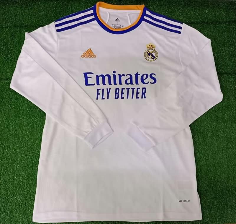 Thailand Quality(AAA) 2020/21 Real Madrid Home Long Sleeve Retro Soccer Jersey
