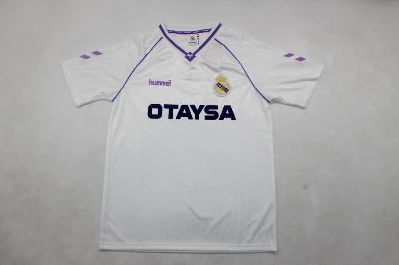 Thailand Quality(AAA) 1990/92 Real Madrid Home Retro Soccer Jersey