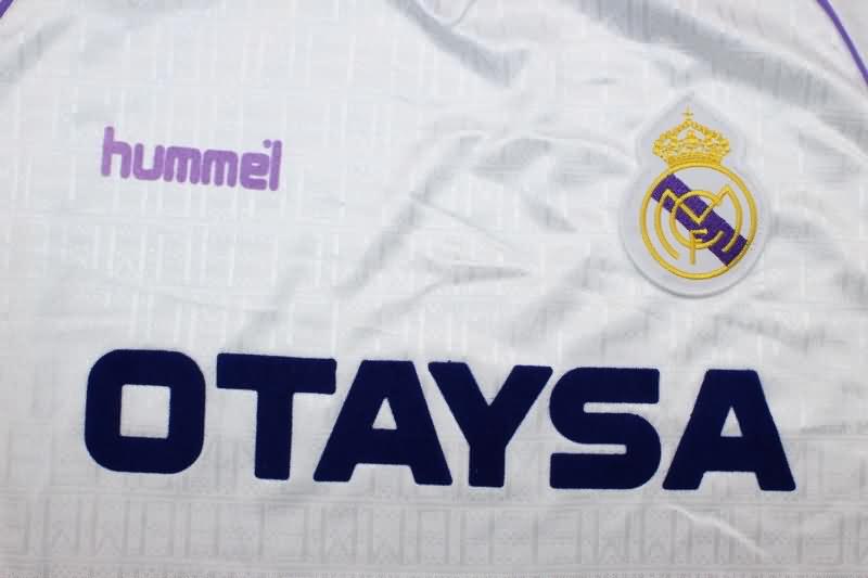 Thailand Quality(AAA) 1990/92 Real Madrid Home Retro Soccer Jersey