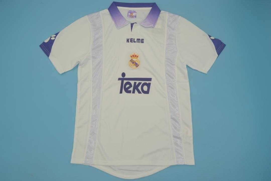 Thailand Quality(AAA) 1997/98 Real Madrid Home Retro Soccer Jersey
