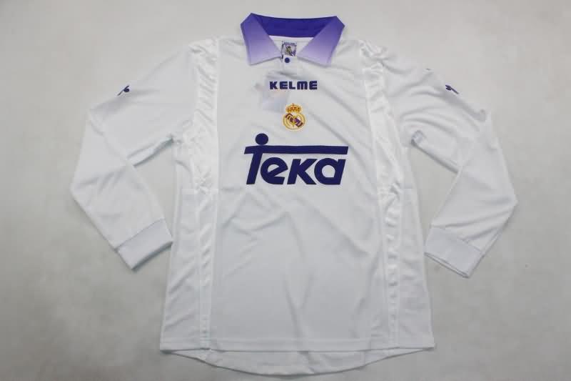 Thailand Quality(AAA) 1997/98 Real Madrid Home Long Sleeve Retro Soccer Jersey