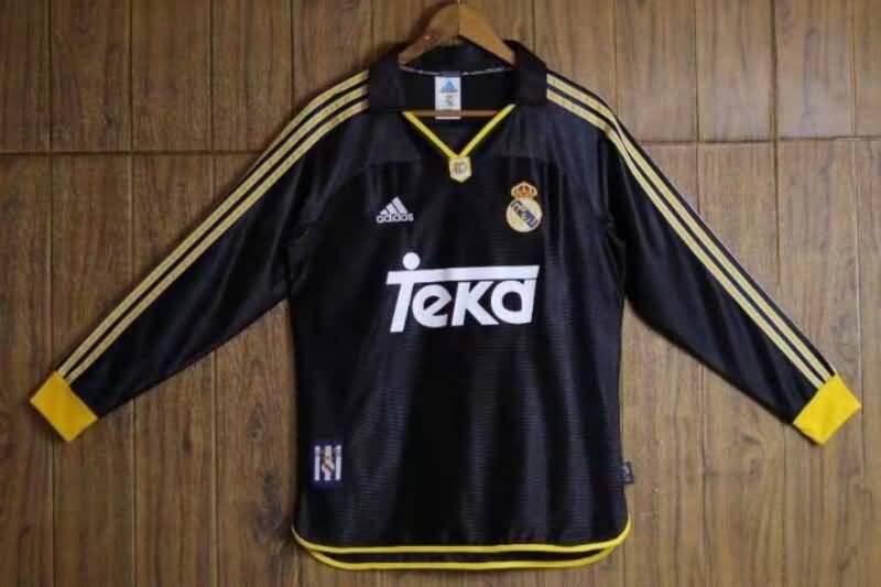 Thailand Quality(AAA) 1999/00 Real Madrid Away Long Retro Soccer Jersey