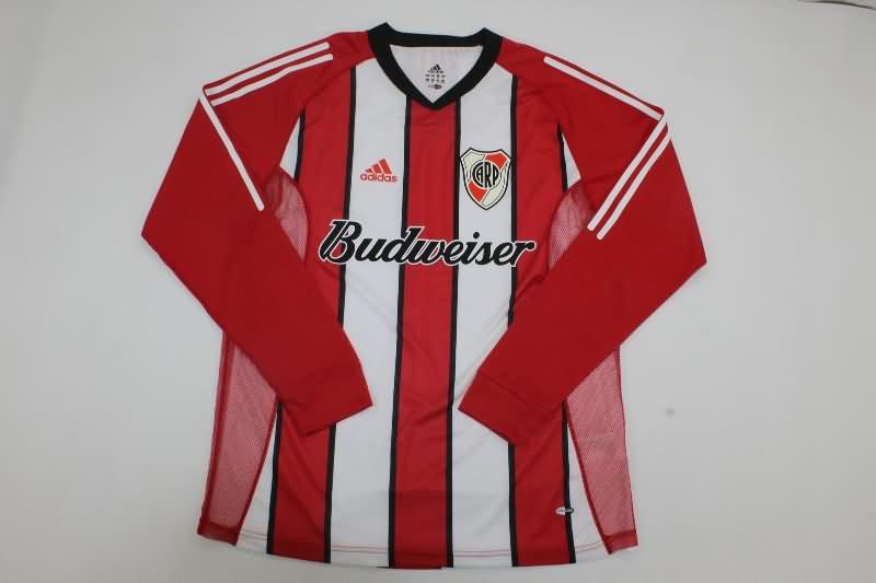 Thailand Quality(AAA) 2003/04 River Plate Away Long Sleeve Retro Soccer Jersey