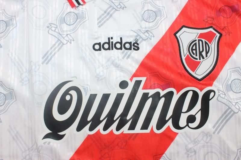 Thailand Quality(AAA) 1996 River Plate Home Long Sleeve Retro Soccer Jersey