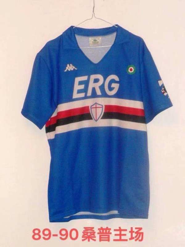 Thailand Quality(AAA) 1989/90 Sampdoria Home Retro Soccer Jersey