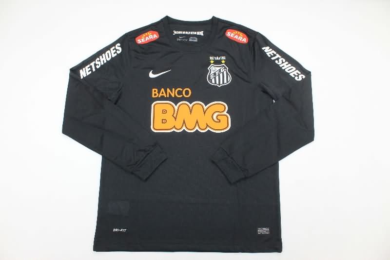 Thailand Quality(AAA) 2012/13 Santos Black Retro Long Sleeve Soccer Jersey Thailand Quality(AAA) 2012/13 Santos Black Retro Long Sleeve Soccer Jersey